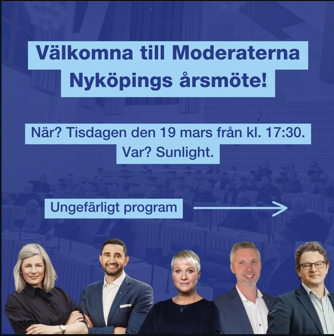 Moderaterna Välkomna till Moderaterna Nyköpings Årsmöte 2024 - Nyköpingsmoderaterna